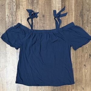 Juicy Couture-Navy Off-Shoulder Women Top